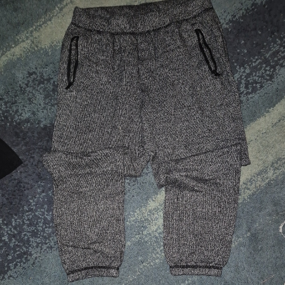 Mens Roots Soft and Stretchy Heather Black Joggers..size S